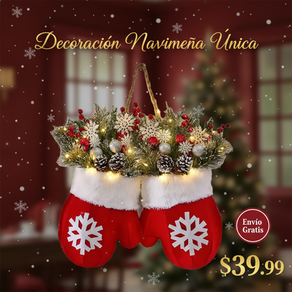 Banner promocional guirnalda navideña